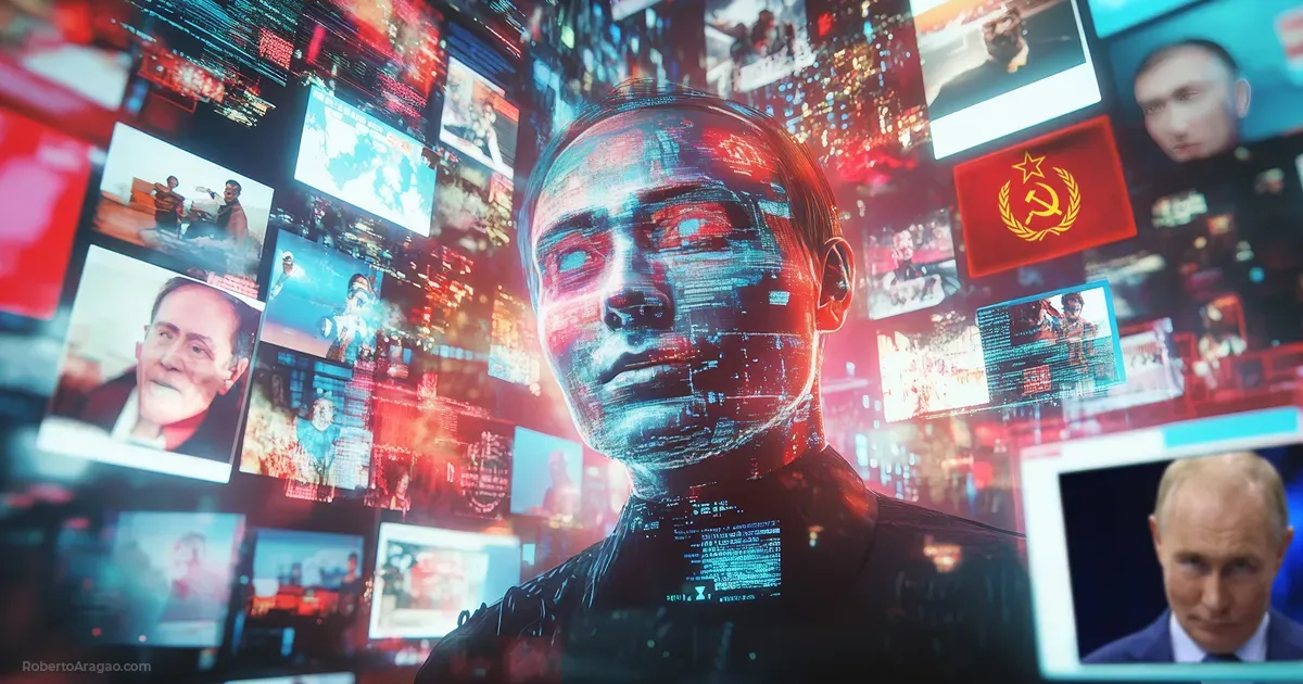a man with digital face