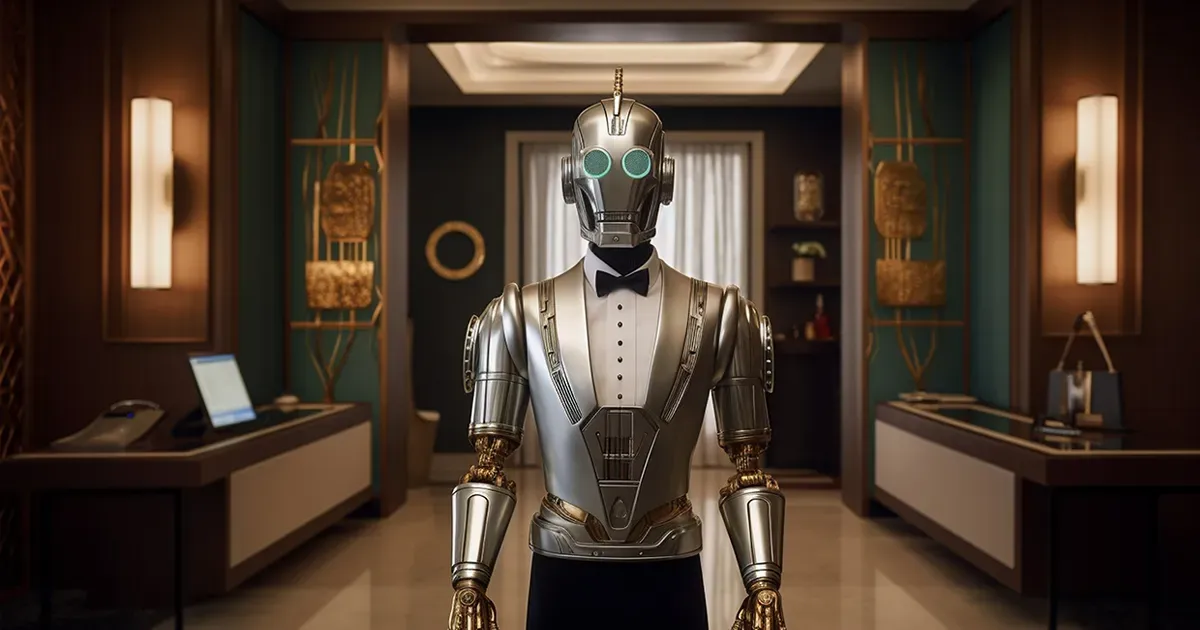 a robot in a room illustrating ChatGPT Agent